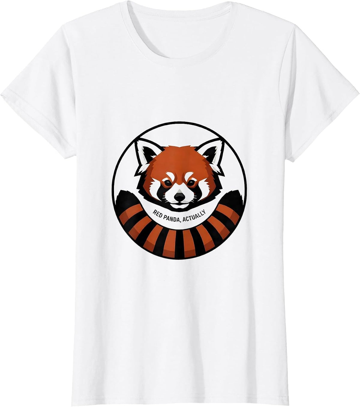 Women's Red Panda, Actually Funny Cute Panda Lover Humor T-Shirt - White