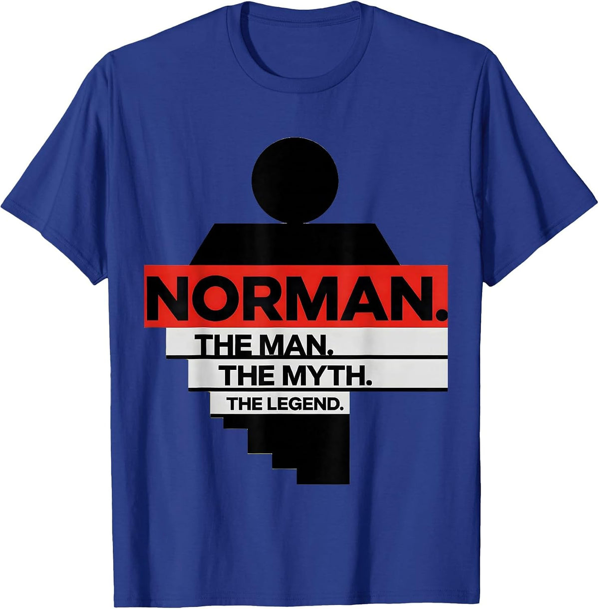 NORMAN THE MAN THE MYTH THE LEGEND Funny Personalized Gift T-Shirt - Royal Blue
