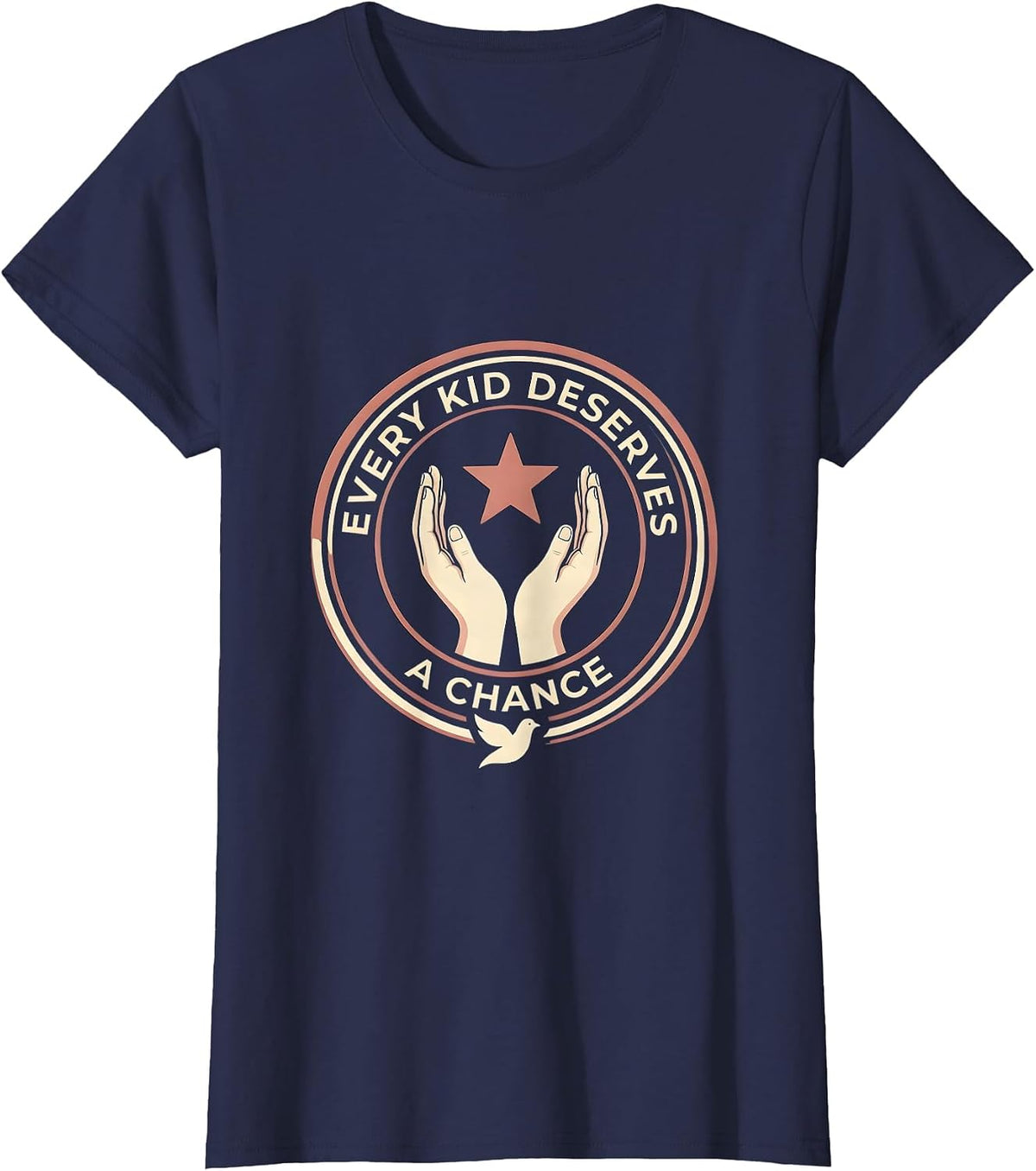 Women's Every Kid Deserves A Chance Sped Teacher Design T-Shirt - Navy Blue