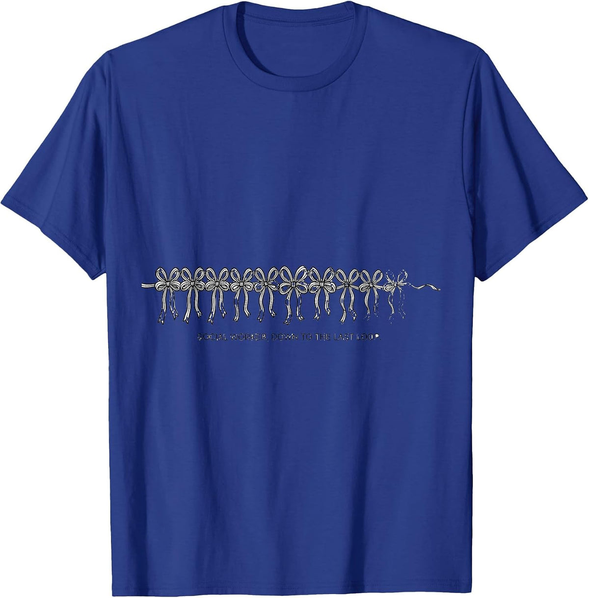 Social Worker Down To The Last Loop Funny Christmas Party T-Shirt - Royal Blue