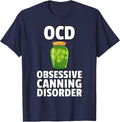 Canning Season Jar Pickling Gardener T-Shirt - Navy Blue