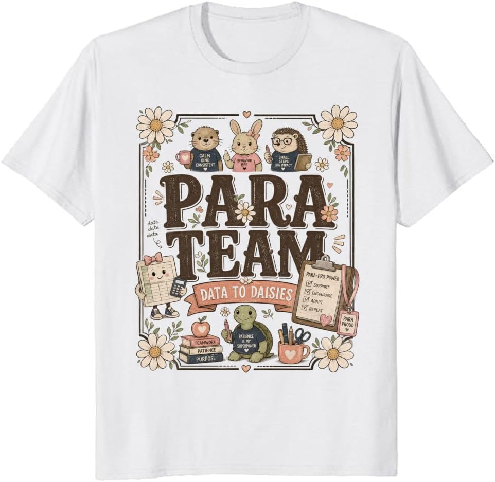 School Paraprofessional T-Shirt Staff Humor Vintage Script Tee - S3