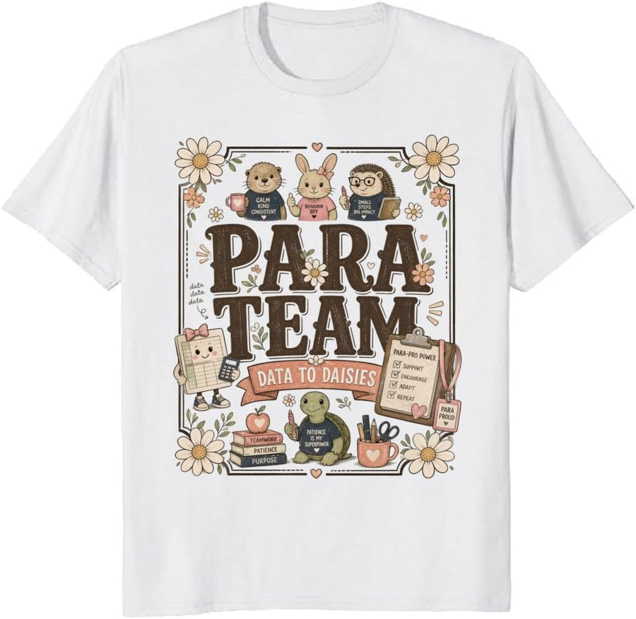 School Paraprofessional T-Shirt Staff Humor Vintage Script Tee - S3