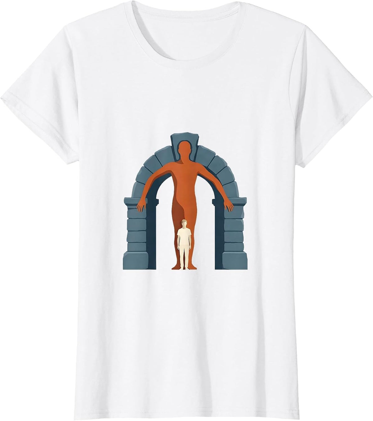 Women's Stone Arch Paraprofessional Support Staff Humor T-Shirt - White
