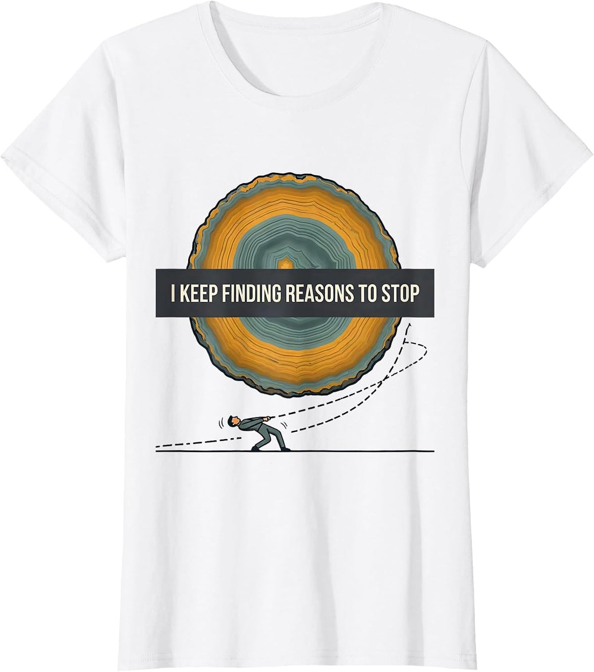 Women's I Keep Finding Reasons To Stop Funny Rock Collector Geode T-Shirt - White