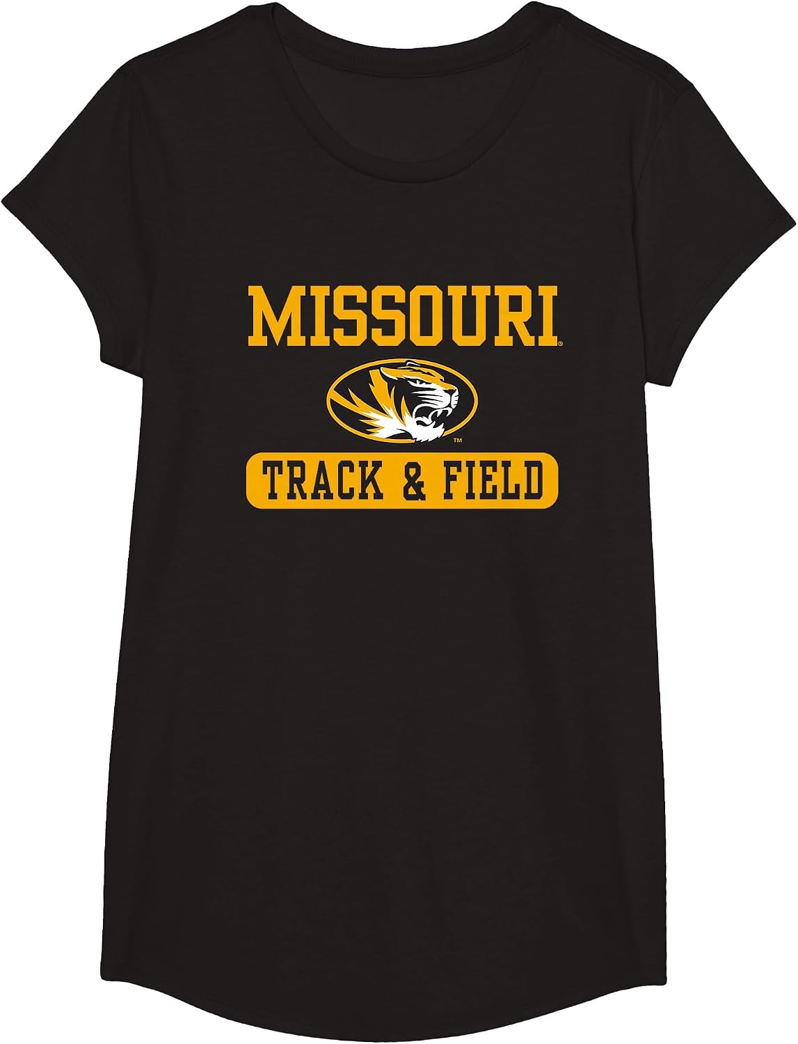 Missouri Tigers Track & Field Officially Licensed T-Shirt - Girls Black