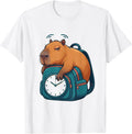 Capybara Gamer Funny Internet Animal Humor T-Shirt - White