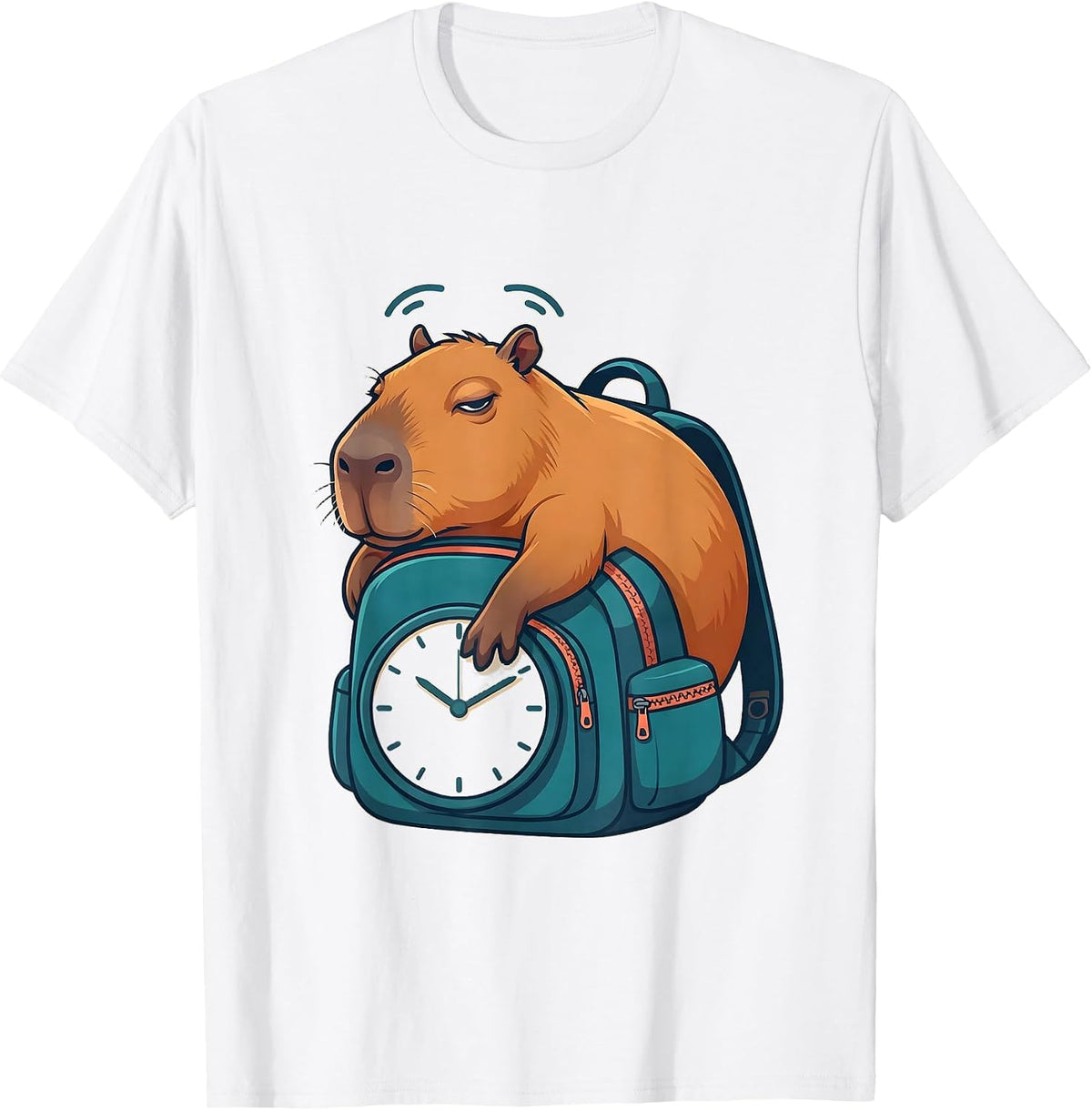 Capybara Gamer Funny Internet Animal Humor T-Shirt - White