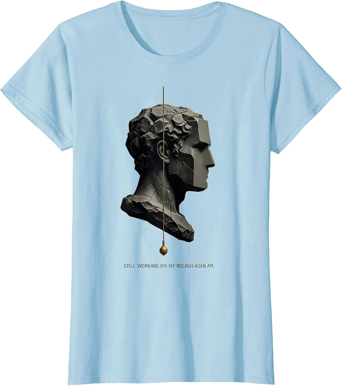 Women's Still Working On My Rough Ashlar Freemason Masonic Fraternal T-Shirt - Baby Blue