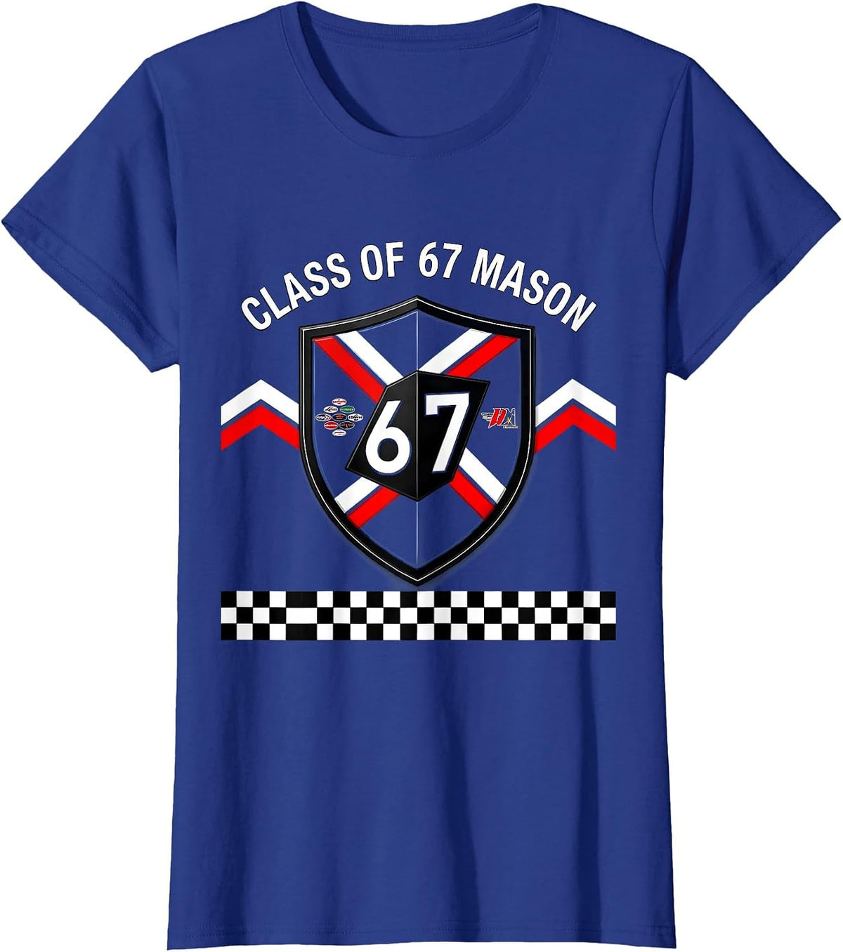Women's Class of 67 Mason Graduation Design T-Shirt - Royal Blue