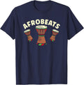 Afrobeats Music African Drum Beat T-Shirt - Navy Blue