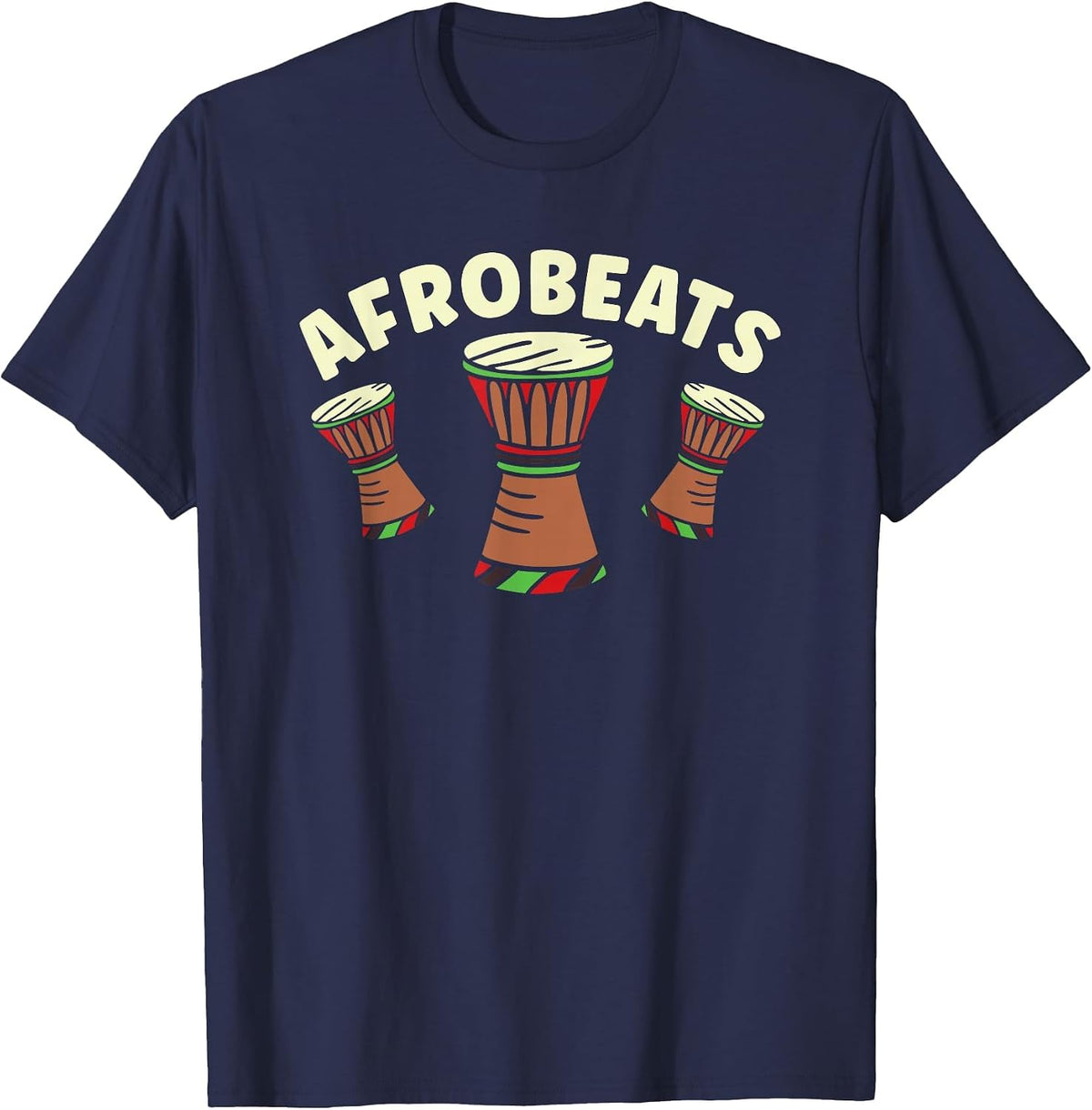Afrobeats Music African Drum Beat T-Shirt - Navy Blue