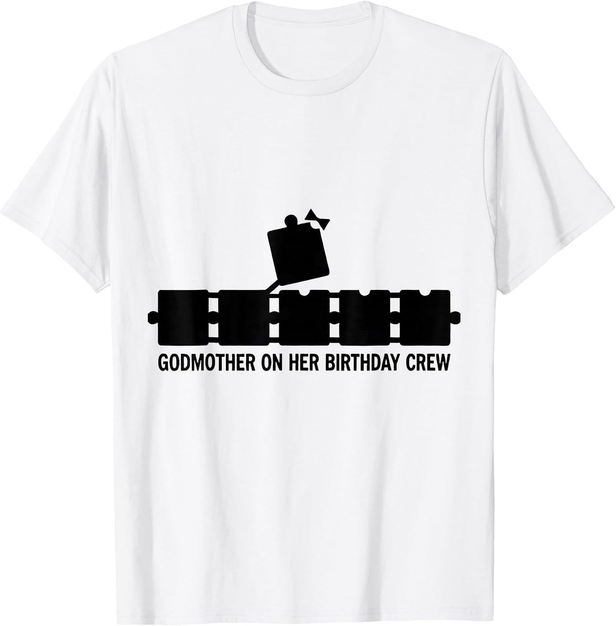 Men's Godmother On Her Birthday Crew Matching Coquette Bow Family T-Shirt - White