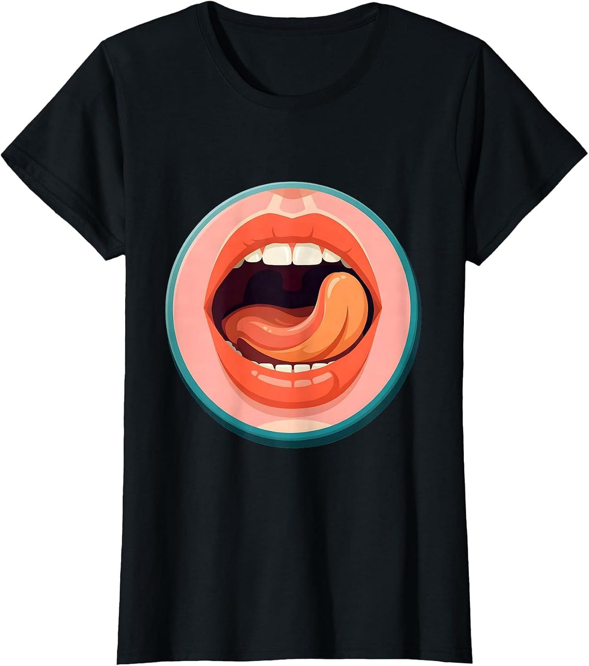Women's Speech Therapy Articulation Close-Up Graphic T-Shirt - Black