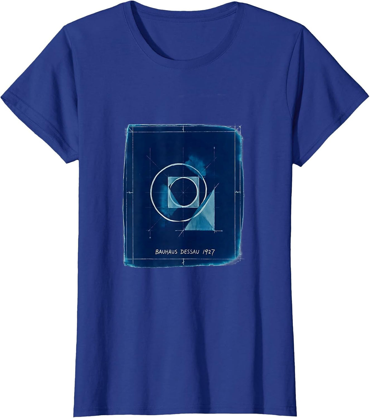 Women's Bauhaus Dessau 1927 Cyanotype Art History Design Student T-Shirt - Royal Blue