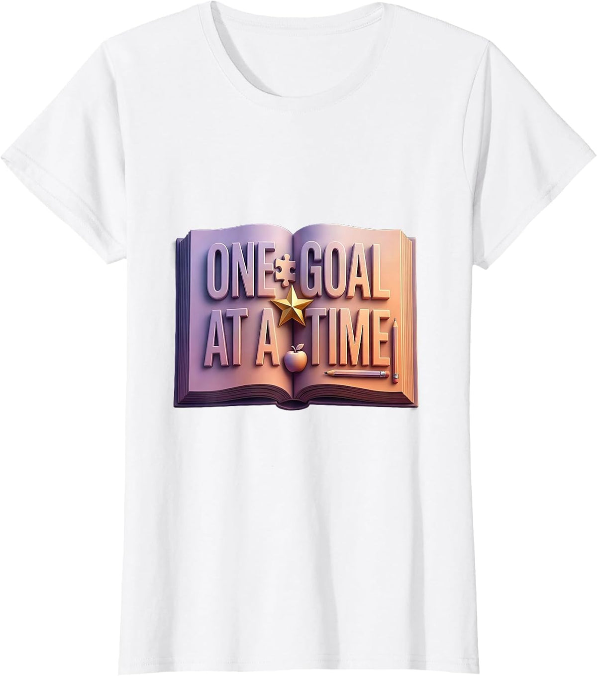 One Goal At A Time Special Education Teacher T-Shirt - White