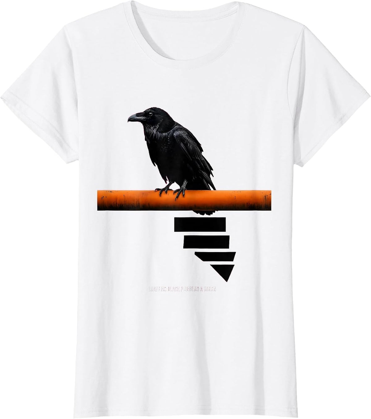 Leave no black plume as a token brutalist raven Edgar Allan T-Shirt - White