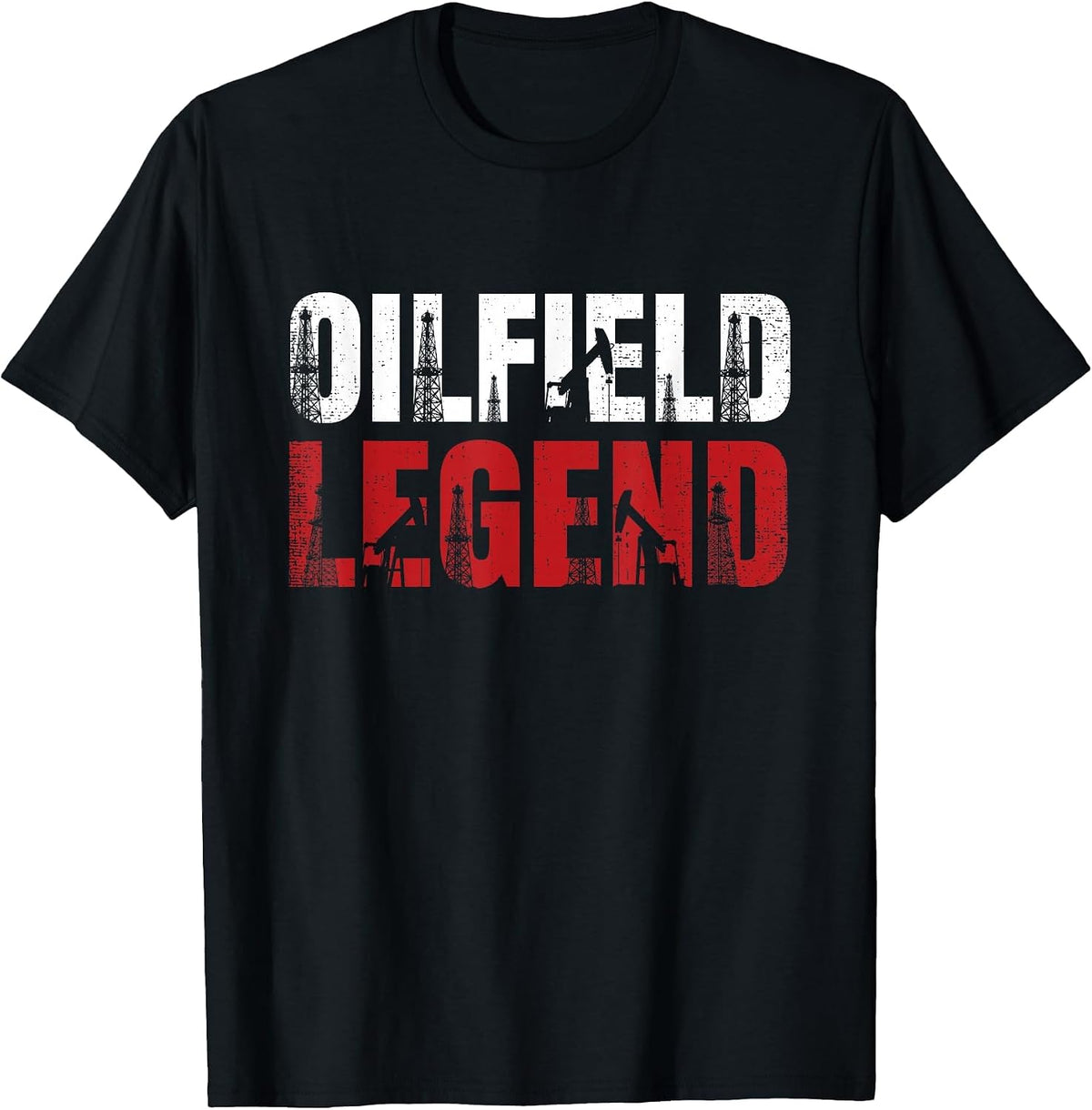 Oil Rig Oilfield Legend Oramilling Oilfield Worker Oilman T-Shirt - Black