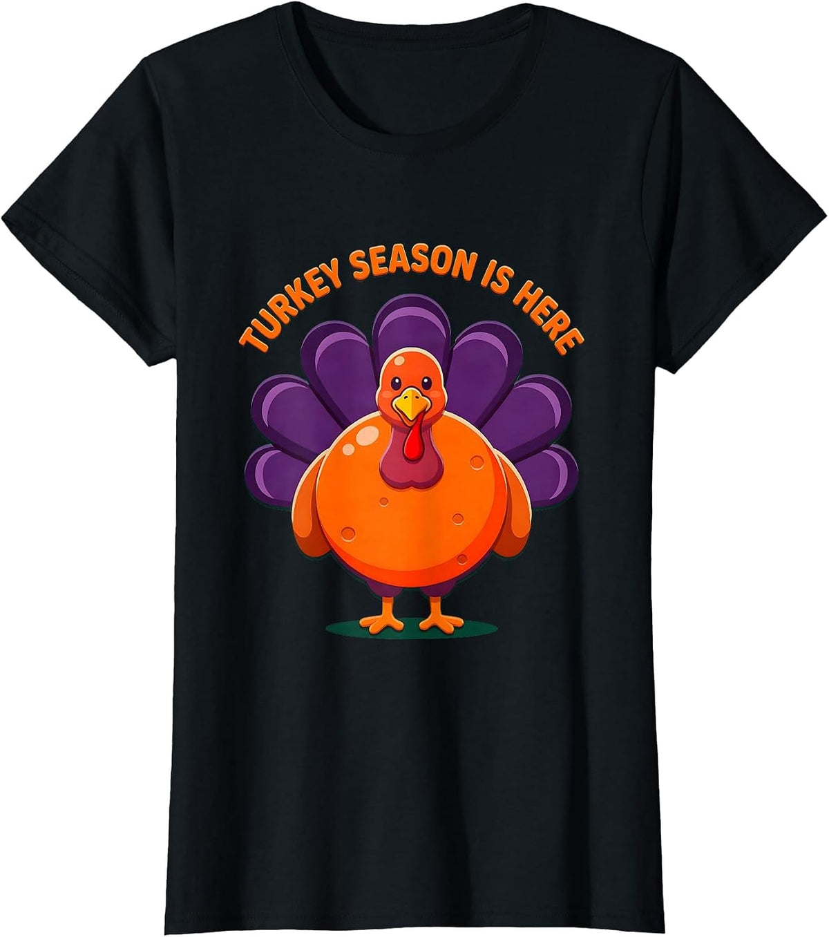 Turkey Season Is Here Thanksgiving Hunting Design T-Shirt - Black