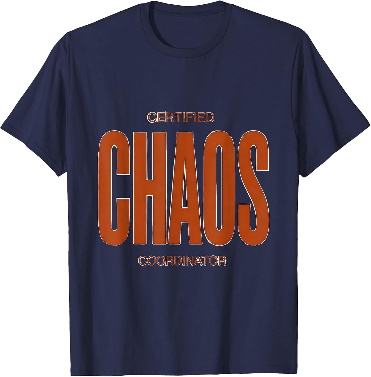 Certified Chaos Coordinator Clown Design T-Shirt - Navy Blue