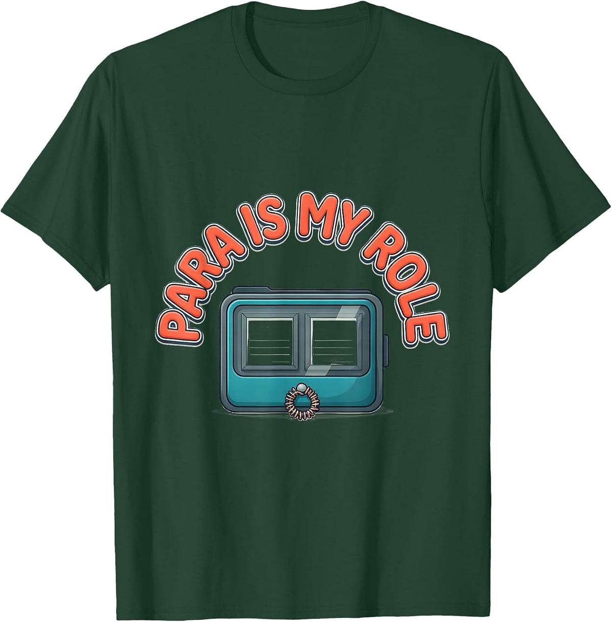 Men's Para Is My Role Funny Paraprofessional Paraeducator T-Shirt - Dark Green