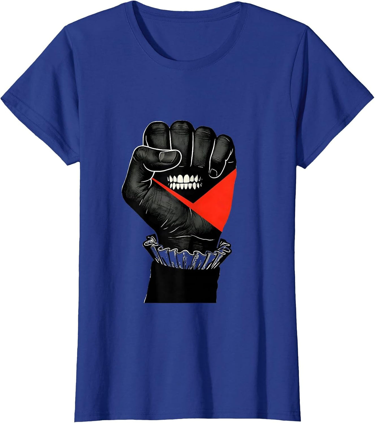 Women's Shakespeare Thumb Print Literary Humor Classic Literature T-Shirt - Royal Blue