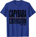 Capybara Certification Level Idle Funny Animal Meme Gamer T-Shirt - Royal Blue