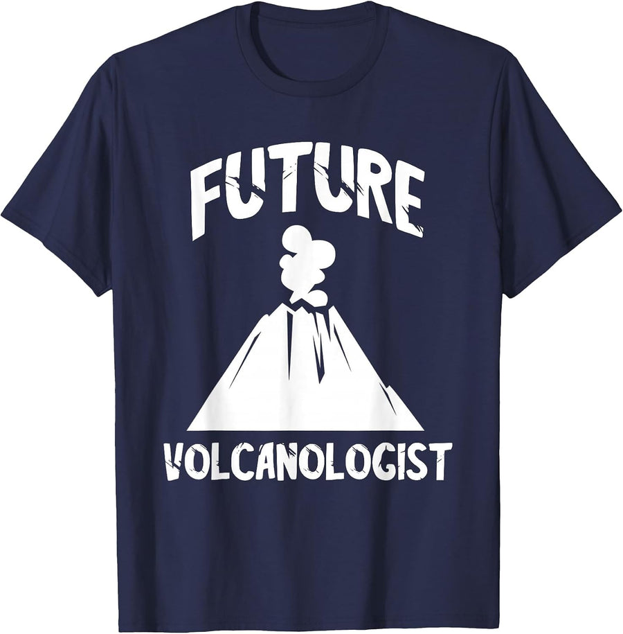 Volcanoes Geologist Magma Future Volcanologist Volcano Lover T-Shirt - Navy Blue