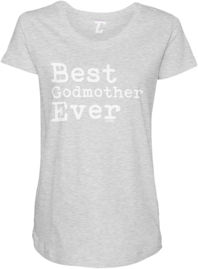 Best Godmother Ever - Mother's Day Side Ruched Maternity T-Shirt - Light Gray