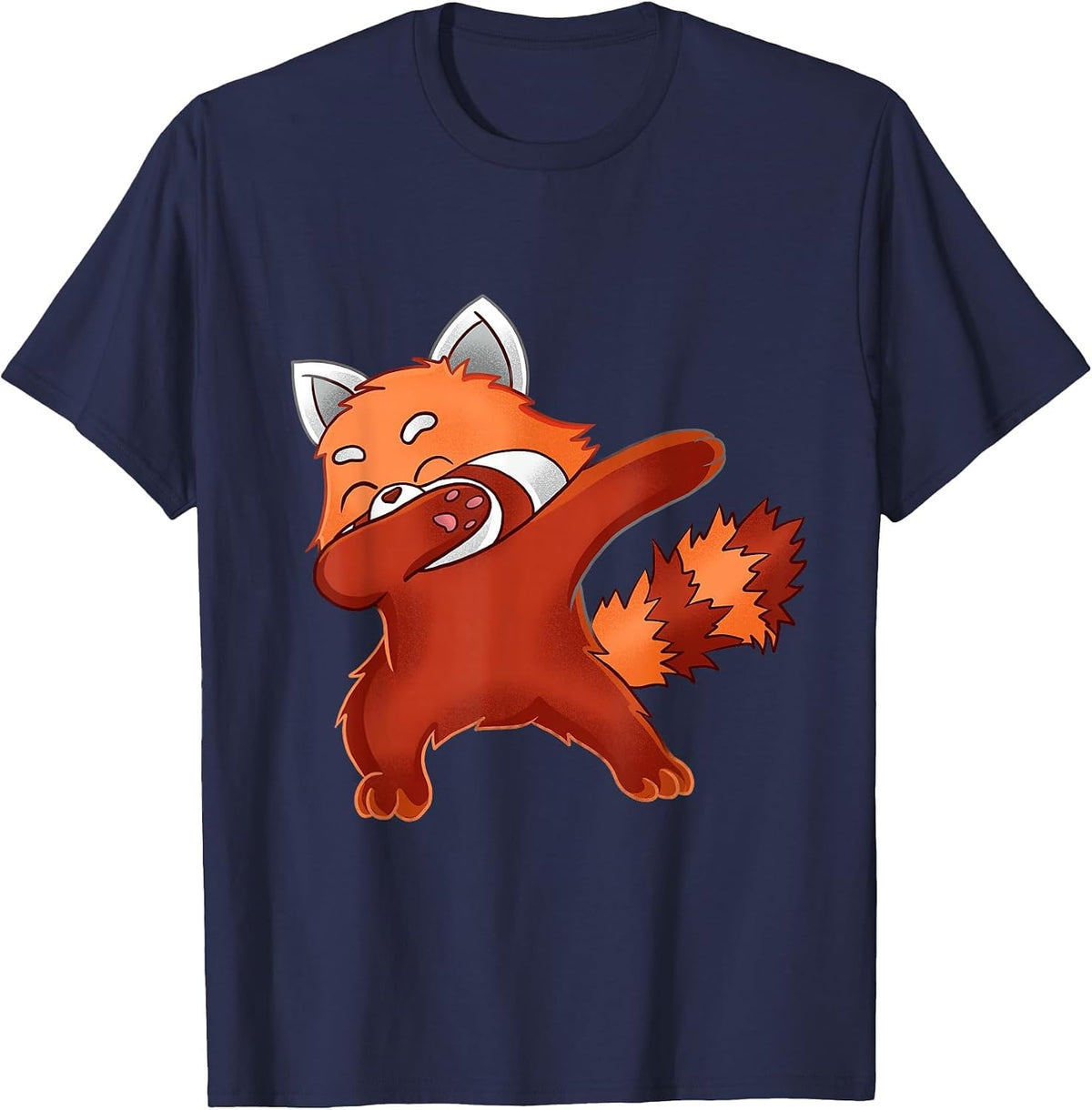 Funny Dabbing Red Panda Lover T-Shirt - Navy Blue