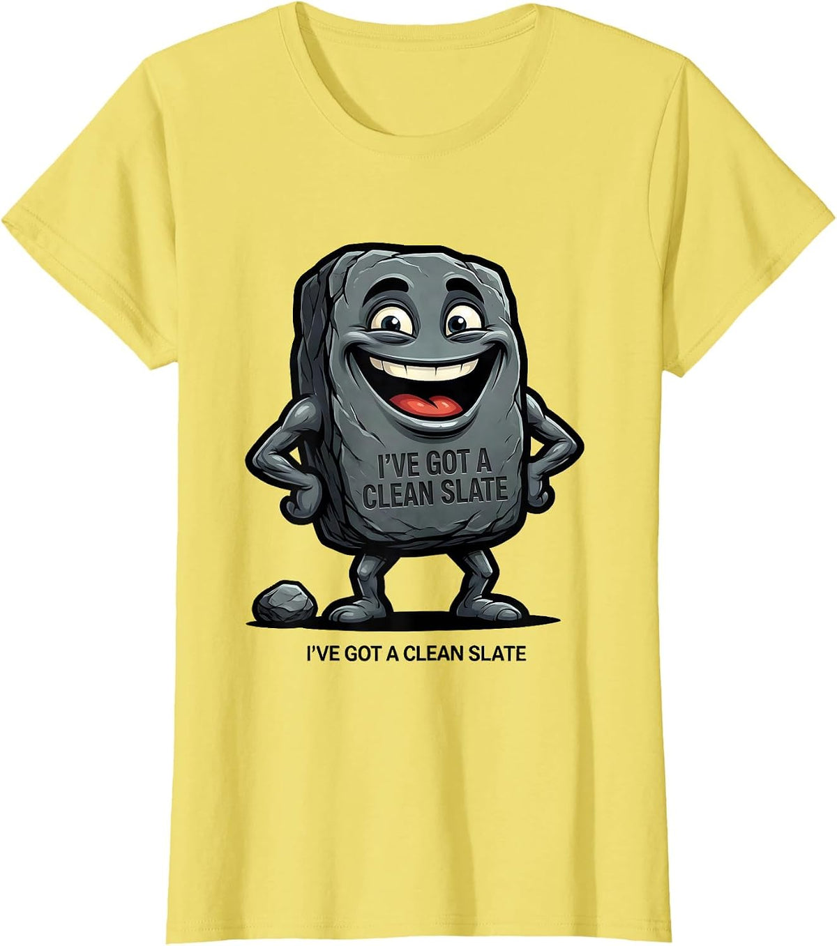 I've Got A Clean Slate Funny Rock Collector Geology Humor T-Shirt - Lemon Yellow