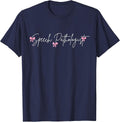 Coquette Bow Speech Language Pathologist SLP Women T-Shirt - Navy Blue