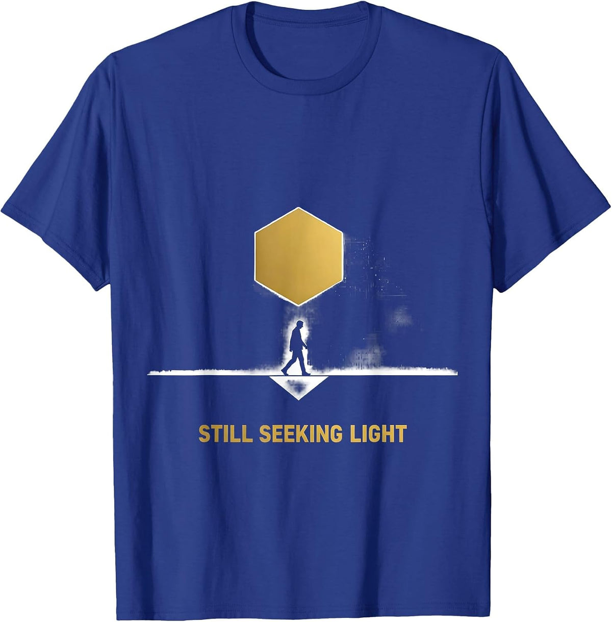 Men's Still Seeking Light Geometric Masonic Brotherhood Freemason T-Shirt - Royal Blue
