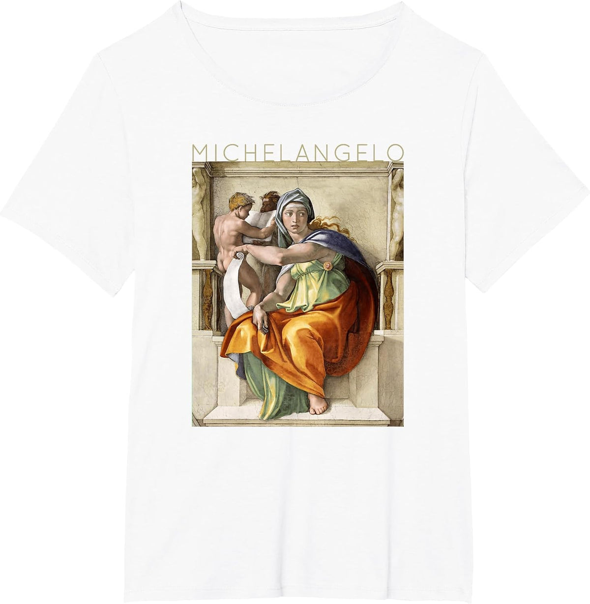 Michelangelo - Delphic Sibyl, Sistine Chapel - for Artists T-Shirt - White