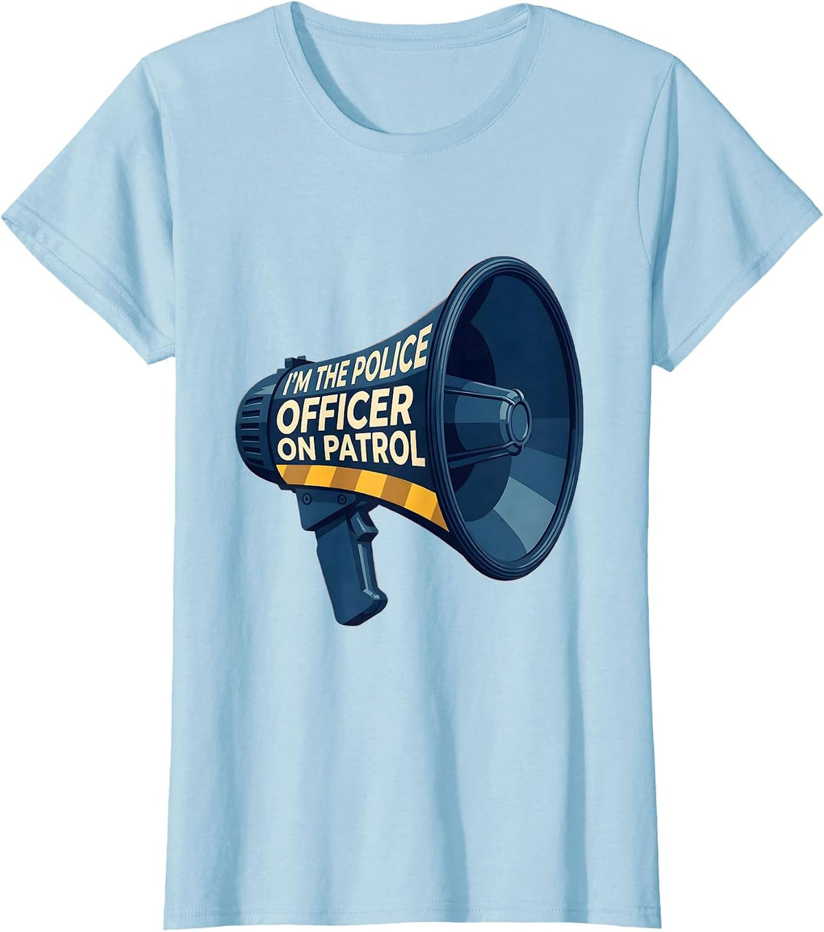 I'm The Police Officer On Patrol Funny Police Officer Kids T-Shirt - Baby Blue