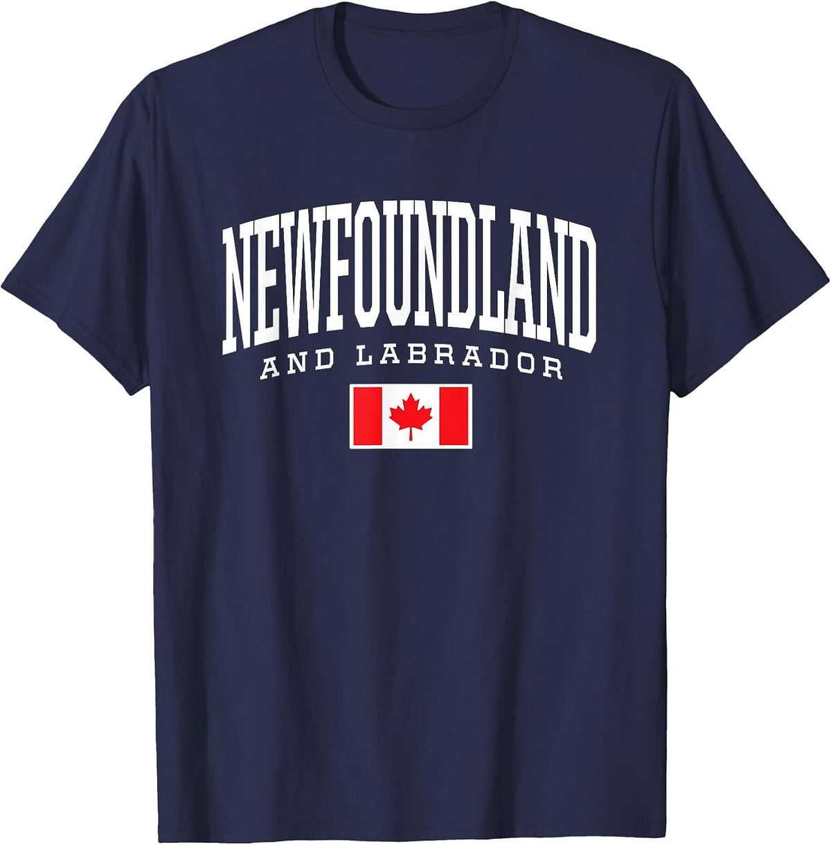 Eh Team Canadian Flag Newfoundland & Labrador Canada T-Shirt - Navy Blue