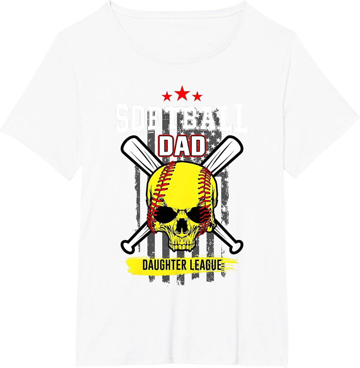 Softball Dad Daughter League T-Shirt - White