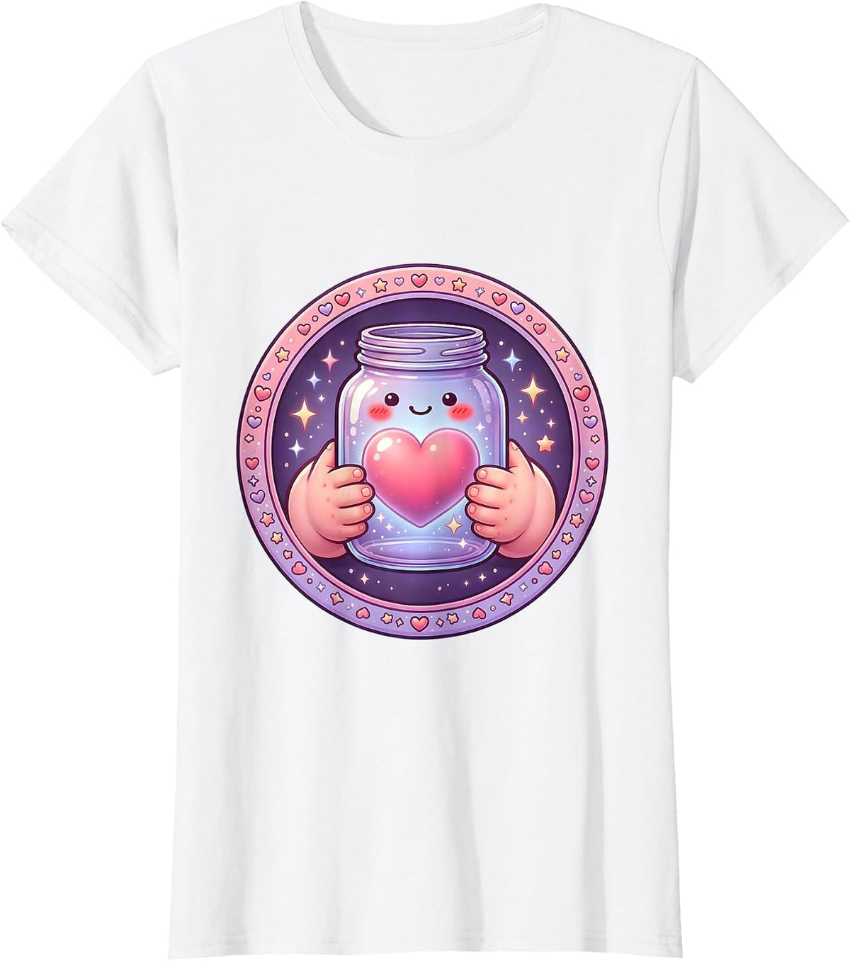 Women's I Love My Girlfriend Mason Jar Heart Graphic T-Shirt - White