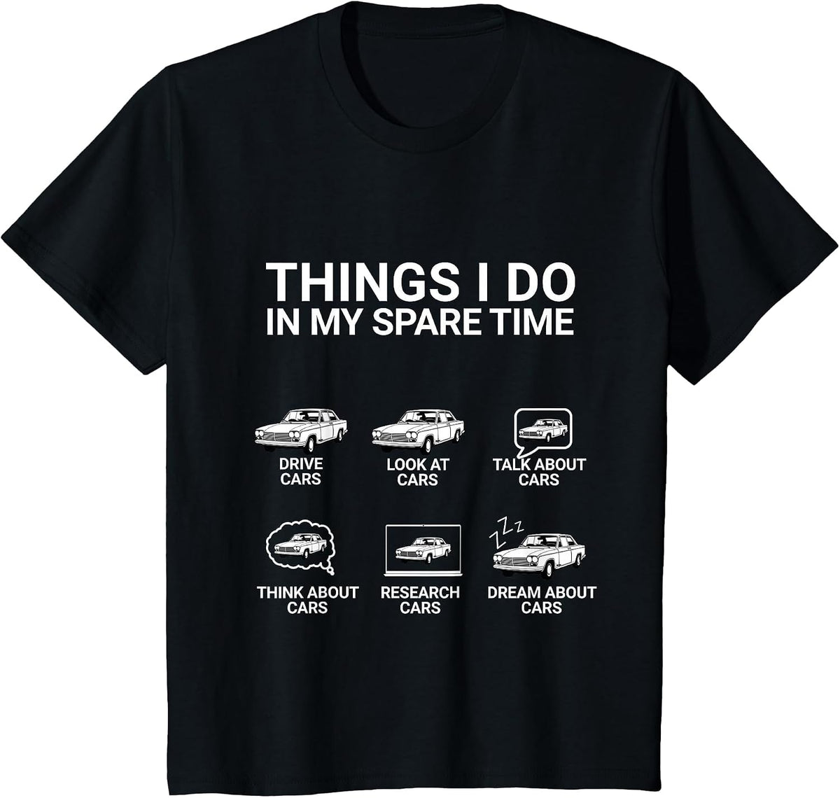 Auto Kerl Funny Things I Am in My Garden Time - Car T-Shirt - Black