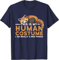 This is My Human Costume I'm Really A Red Panda Halloween T-Shirt - Navy Blue