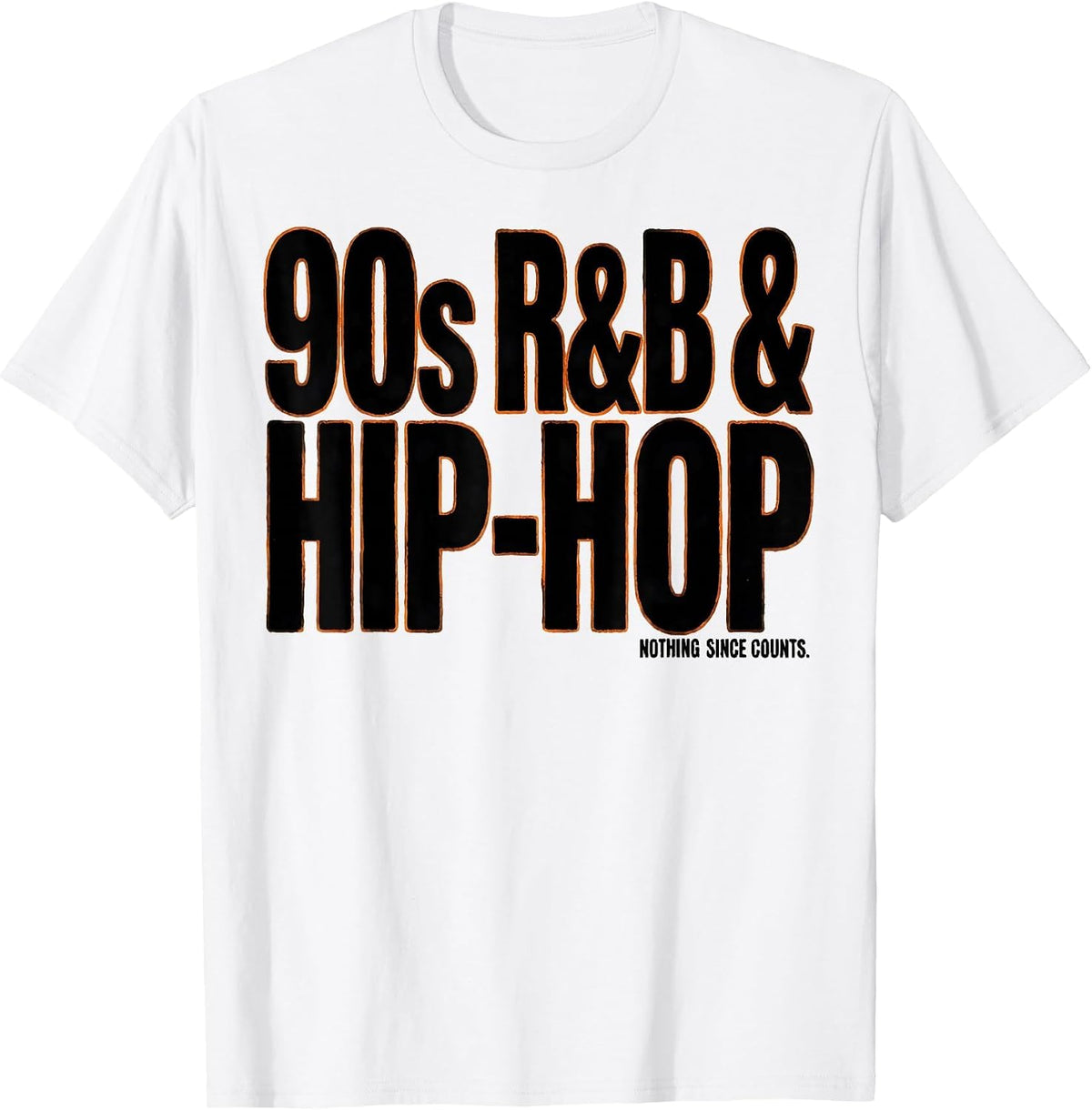 Men's 90s R&B & Hip-Hop Nothing Since Counts Retro T-Shirt - White