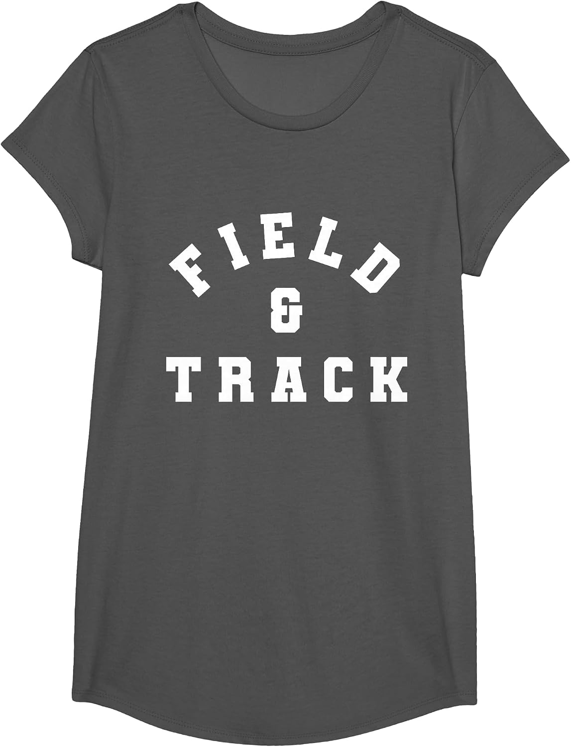 Track and Field Throwing Field & Track Coach Shot Put T-Shirt - Girls Asphalt Grey