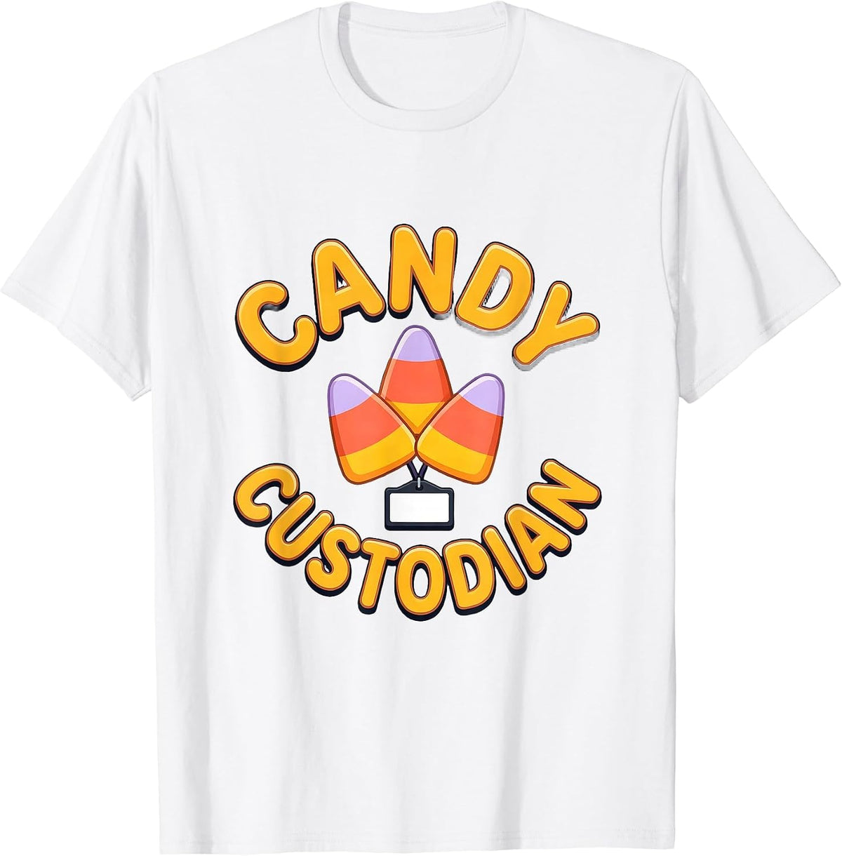 Men's Candy Custodian Funny Halloween Costume Group Humor T-Shirt - White