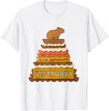 Men's Restybara Cute Capybara Sleepy Humor Pajama Lover T-Shirt - White