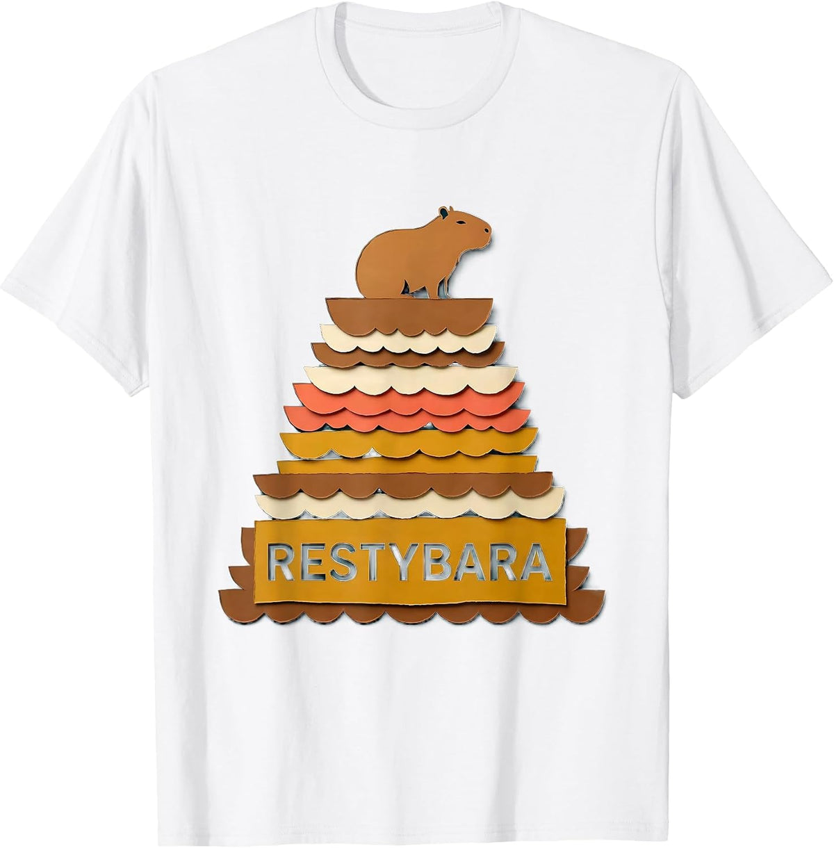 Men's Restybara Cute Capybara Sleepy Humor Pajama Lover T-Shirt - White