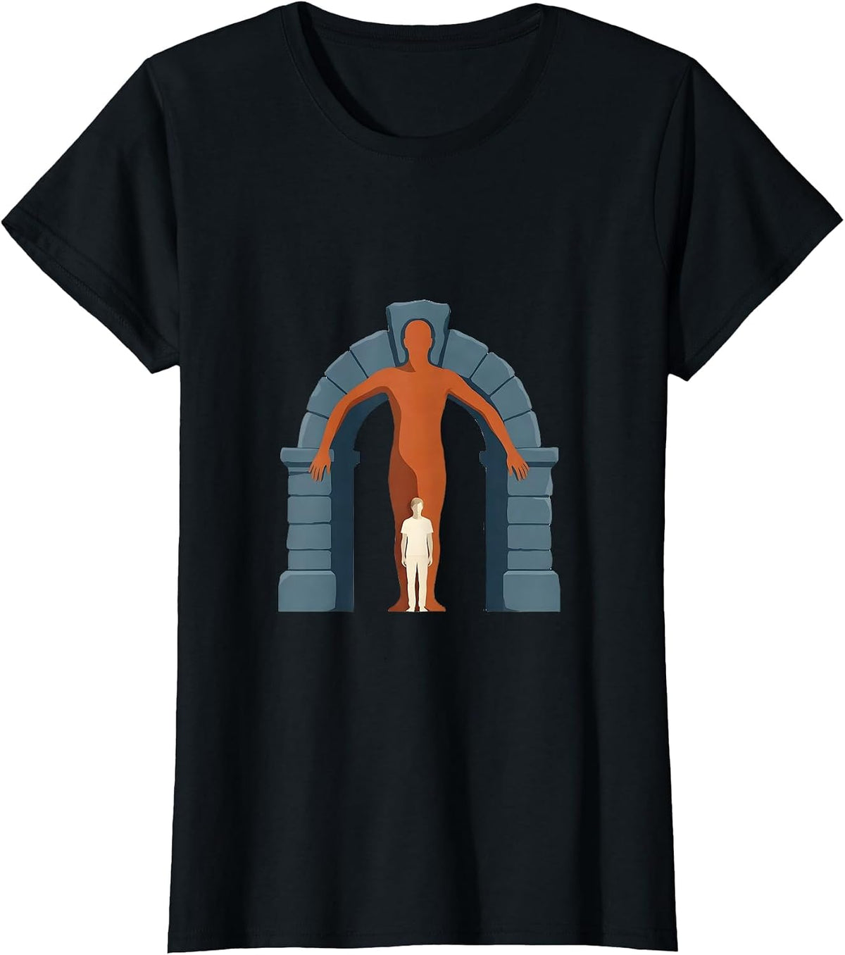 Women's Stone Arch Paraprofessional Support Staff Humor T-Shirt - Black