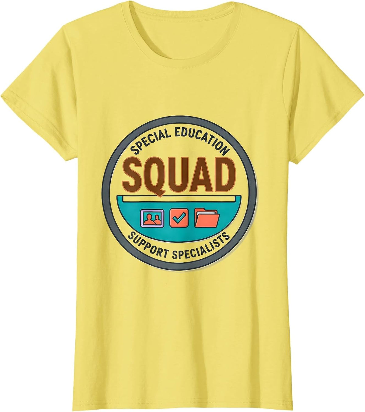 Special Education Squad, Support Specialists Teacher T-Shirt - Lemon Yellow