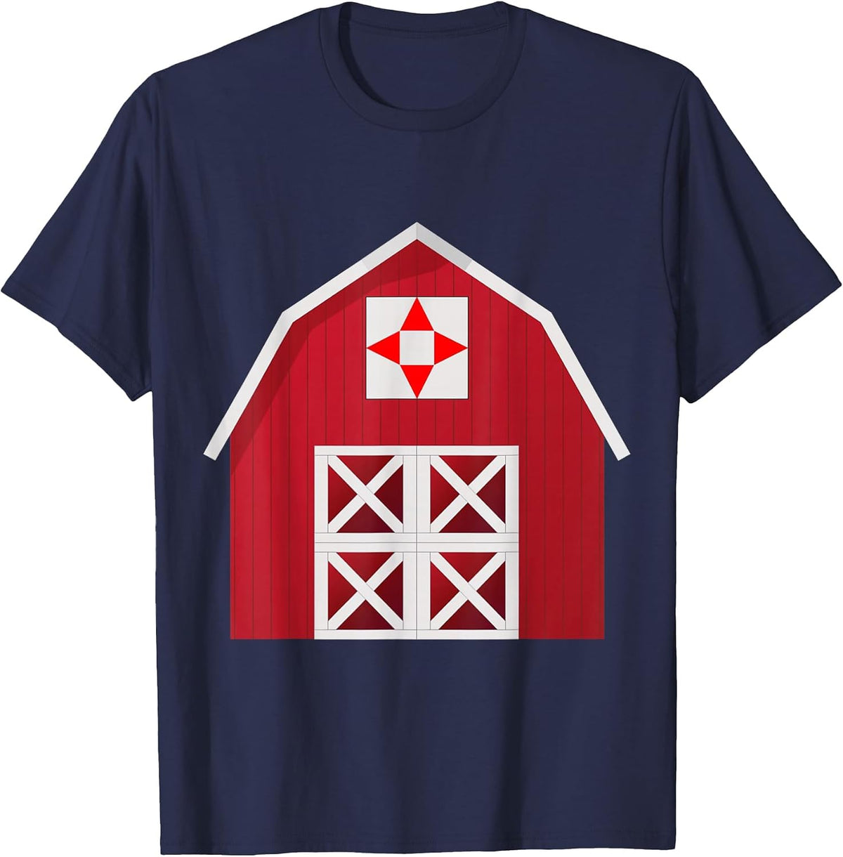 Red Barn T-Shirt - Navy Blue
