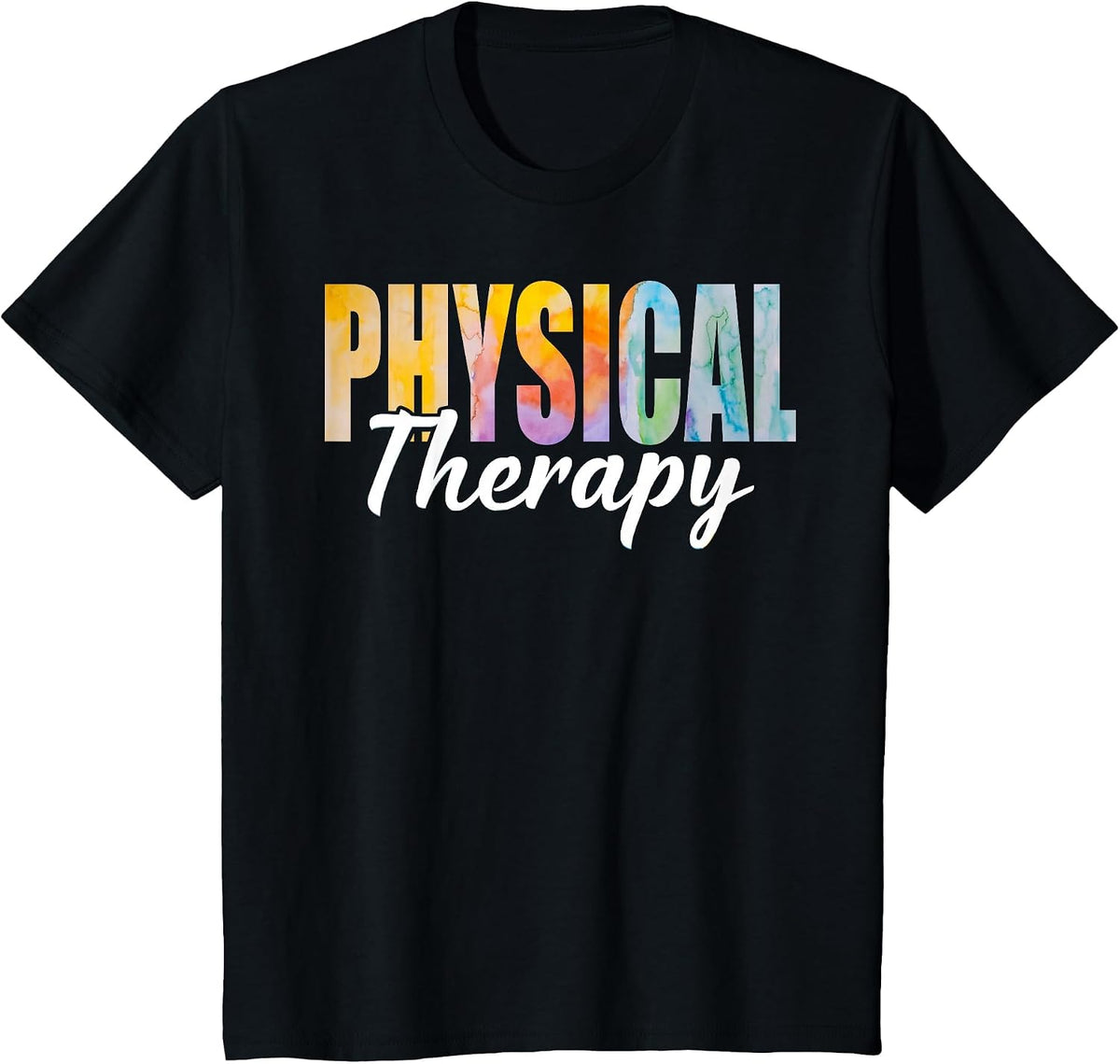 Physical Therapist Tie Dye, Physical Therapy PT Womens Mens T-Shirt - Black