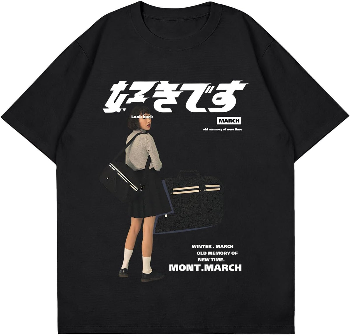 Mens Graphic Tees Oversized Creative Graffiti Tshirt - 4# Black